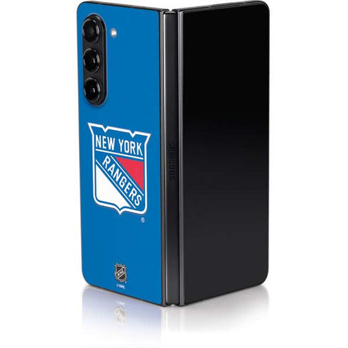 NHL New York Rangers Solid Background Galaxy Z Fold5 5G Skin