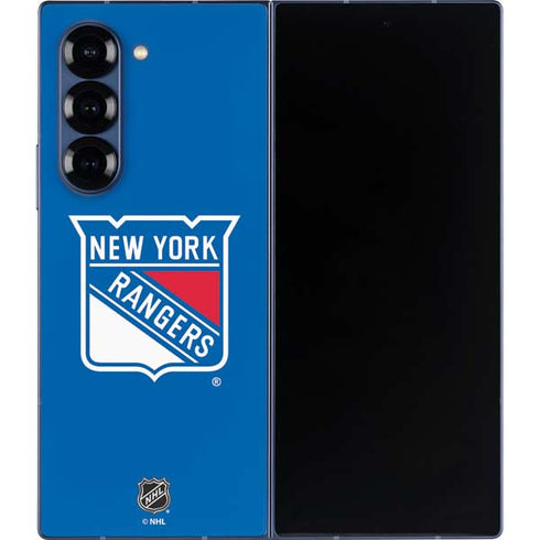 NHL New York Rangers Solid Background Galaxy Z Fold6 Skin