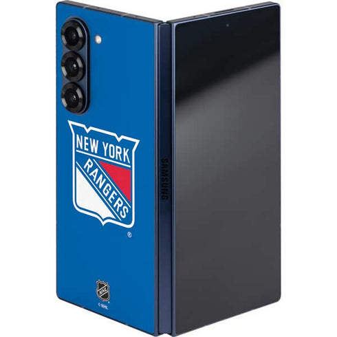 NHL New York Rangers Solid Background Galaxy Z Fold6 Skin