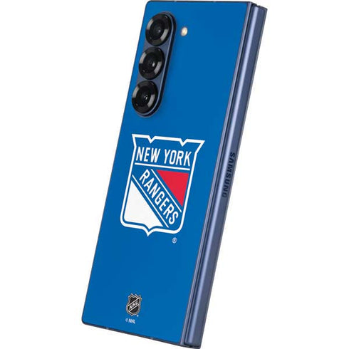 NHL New York Rangers Solid Background Galaxy Z Fold6 Skin