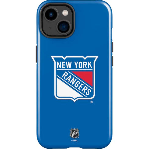 NHL New York Rangers Solid Background iPhone 15 Impact Case