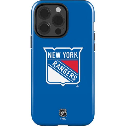 NHL New York Rangers Solid Background iPhone 15 Pro Impact Case