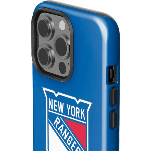 NHL New York Rangers Solid Background iPhone 15 Pro Impact Case