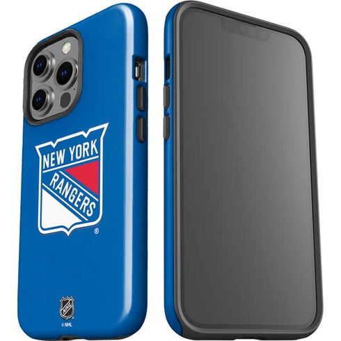NHL New York Rangers Solid Background iPhone 15 Pro Impact Case