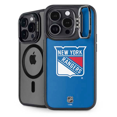 NHL New York Rangers Solid Background iPhone 15 Pro Max Kickstand Case