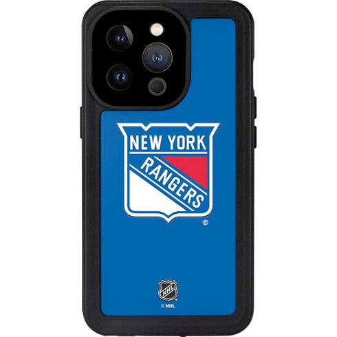 NHL New York Rangers Solid Background iPhone 15 Pro Waterproof Case