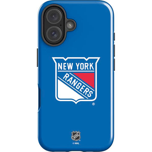 NHL New York Rangers Solid Background iPhone 16 Impact Case