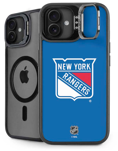 NHL New York Rangers Solid Background iPhone 16 Kickstand Case