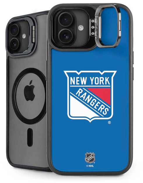 NHL New York Rangers Solid Background iPhone 16 Plus Kickstand Case