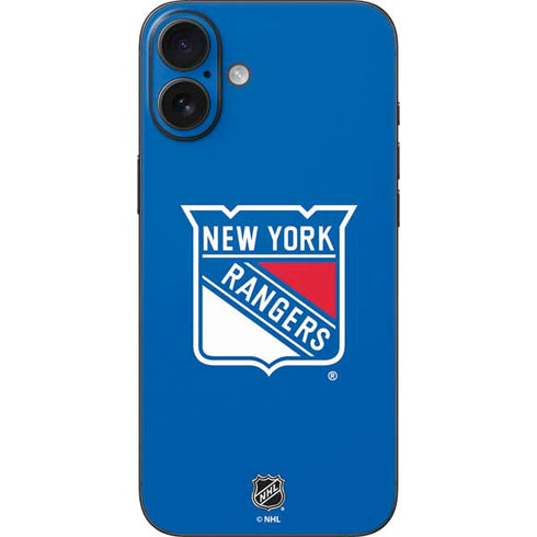 NHL New York Rangers Solid Background iPhone 16 Plus Skin