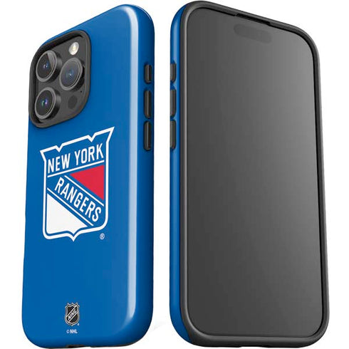 NHL New York Rangers Solid Background iPhone 16 Pro Impact Case