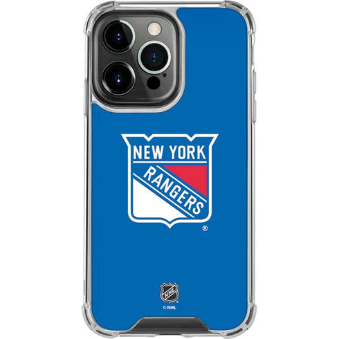 NHL New York Rangers Solid Background iPhone 16 Pro Max Clear Case