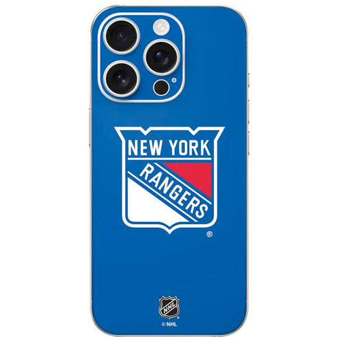 NHL New York Rangers Solid Background iPhone 16 Pro Skin