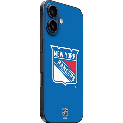 NHL New York Rangers Solid Background iPhone 16 Skin