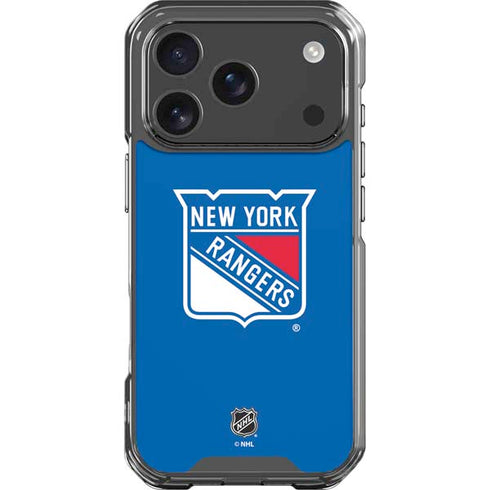 NHL New York Rangers Solid Background iPhone 18 Pro Clear Case