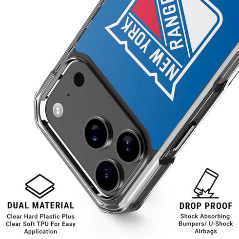 NHL New York Rangers Solid Background iPhone 18 Pro Clear Case