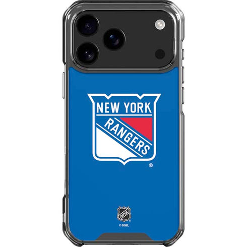 NHL New York Rangers Solid Background iPhone 18 Pro Max Clear Case