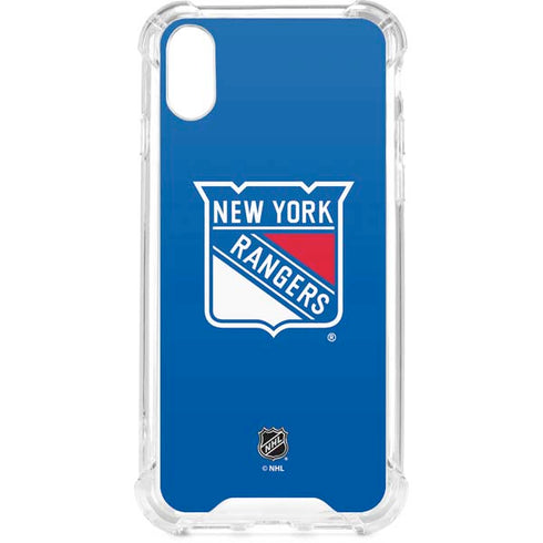 NHL New York Rangers Solid Background iPhone XS Clear Case