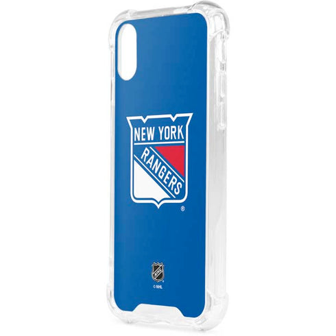 NHL New York Rangers Solid Background iPhone XS Clear Case