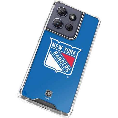 NHL New York Rangers Solid Background Moto G Power 5G (2025) Clear Case