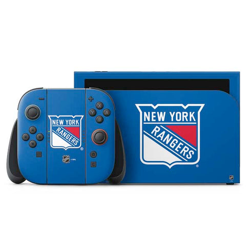 NHL New York Rangers Solid Background Nintendo Switch 2 (2025) with Joy-Con Skin