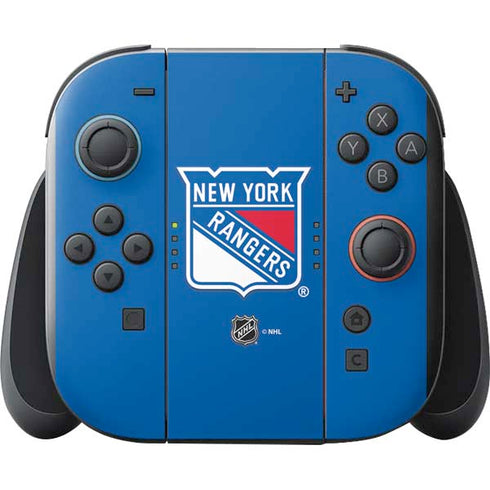 NHL New York Rangers Solid Background Nintendo Switch 2 (2025) with Joy-Con Skin