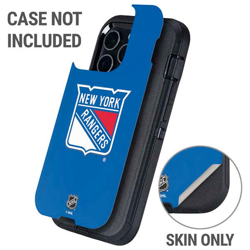 NHL New York Rangers Solid Background Otterbox Defender iPhone Skin