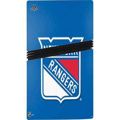 NHL New York Rangers Solid Background PS5 Pro Console Skin