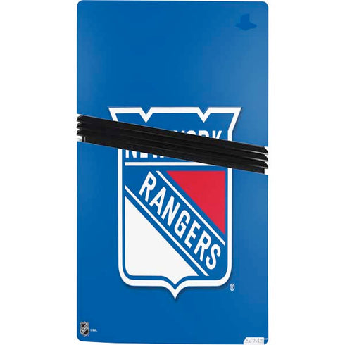 NHL New York Rangers Solid Background PS5 Pro Console Skin