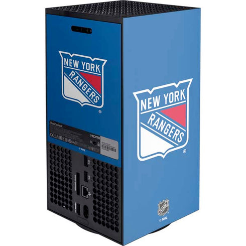 NHL New York Rangers Solid Background XBox Series X Digital Edition Console Skin