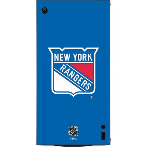 NHL New York Rangers Solid Background XBox Series X Digital Edition Console Skin