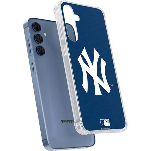 MLB New York Yankees - Solid Distressed Galaxy A35 5G Clear Case