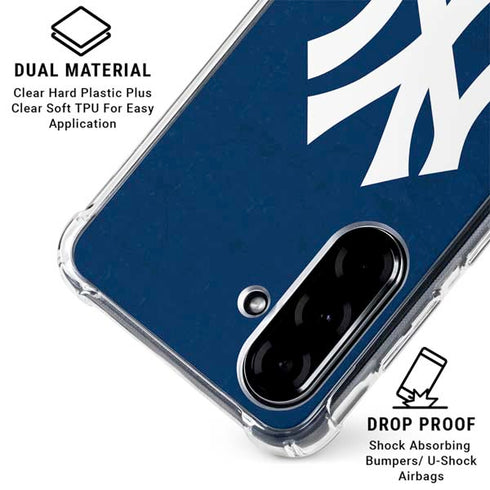 MLB New York Yankees - Solid Distressed Galaxy A36 5G Clear Case