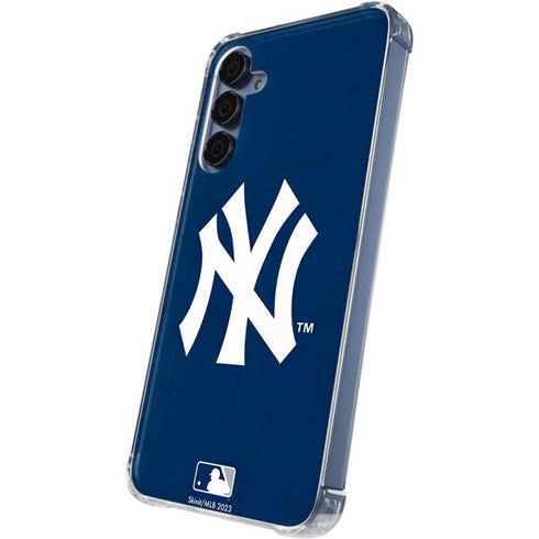 MLB New York Yankees - Solid Distressed Galaxy A55 5G Clear Case