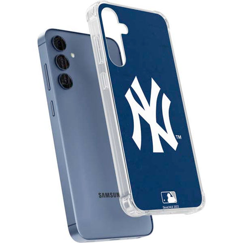 MLB New York Yankees - Solid Distressed Galaxy A55 5G Clear Case