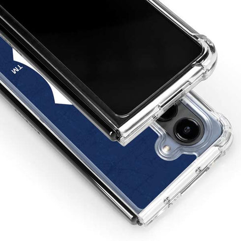 MLB New York Yankees - Solid Distressed Galaxy Z Fold5 5G Clear Case