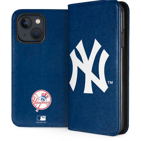 MLB New York Yankees - Solid Distressed iPhone 15 Folio Case