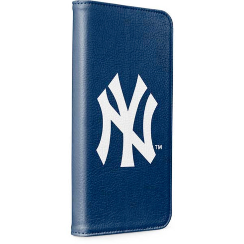MLB New York Yankees - Solid Distressed iPhone 15 Plus Folio Case