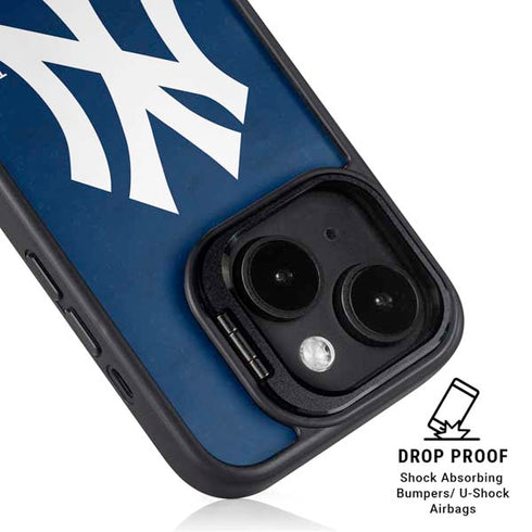 MLB New York Yankees - Solid Distressed iPhone 15 Plus Kickstand Case