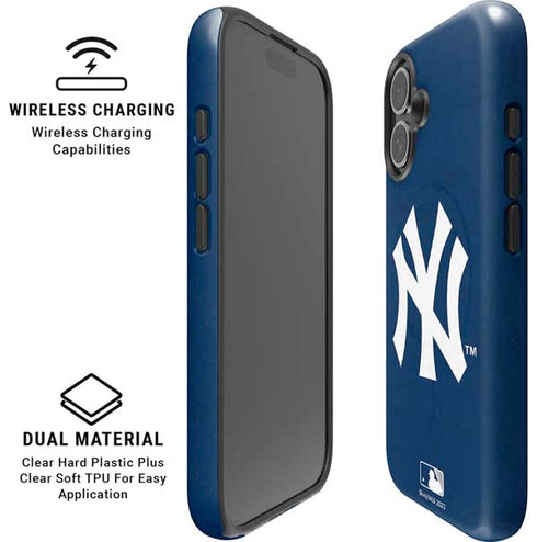 MLB New York Yankees - Solid Distressed iPhone 16 Magsafe Impact Case