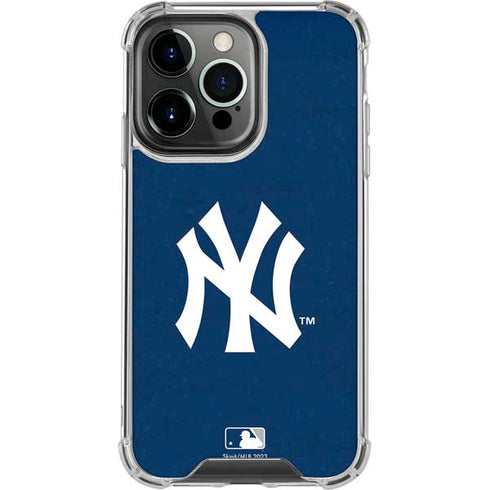 MLB New York Yankees - Solid Distressed iPhone 16 Pro Clear Case