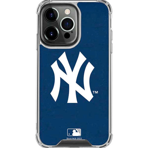 MLB New York Yankees - Solid Distressed iPhone 16 Pro Max Clear Case