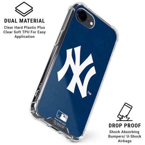MLB New York Yankees - Solid Distressed iPhone 16e Clear Case