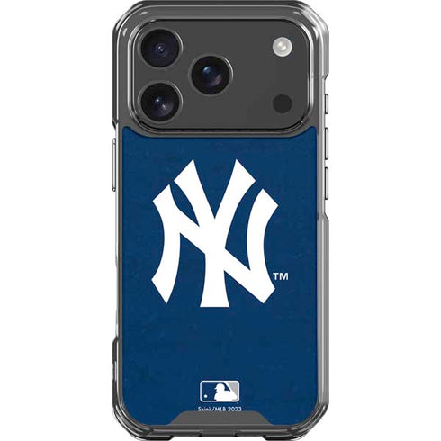 MLB New York Yankees - Solid Distressed iPhone 17 Pro Clear Case