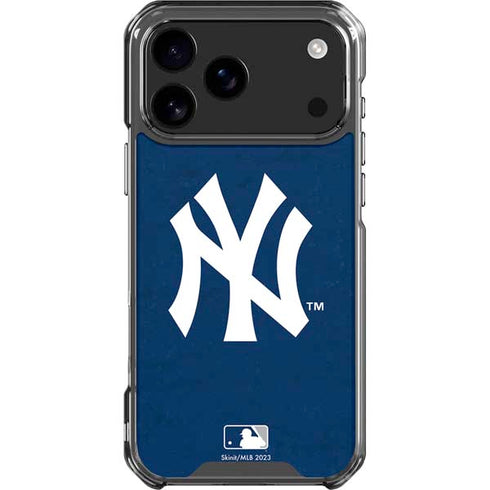 MLB New York Yankees - Solid Distressed iPhone 17 Pro Max Clear Case