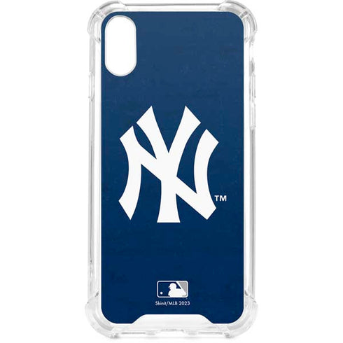 MLB New York Yankees - Solid Distressed iPhone XS Clear Case
