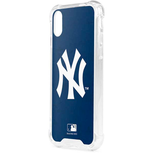 MLB New York Yankees - Solid Distressed iPhone XS Clear Case