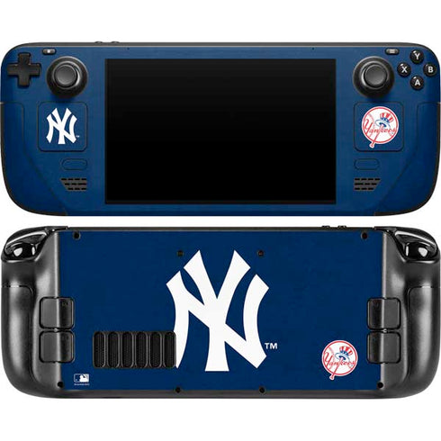 MLB New York Yankees - Solid Distressed Steam Deck Handheld Gaming Computer OLED Skin
