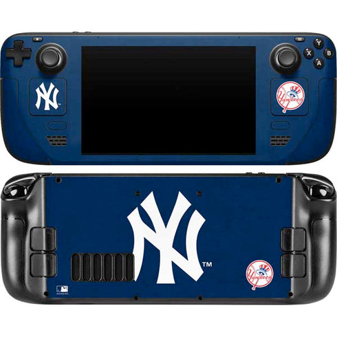 MLB New York Yankees - Solid Distressed Steam Deck Handheld Gaming Computer Skin