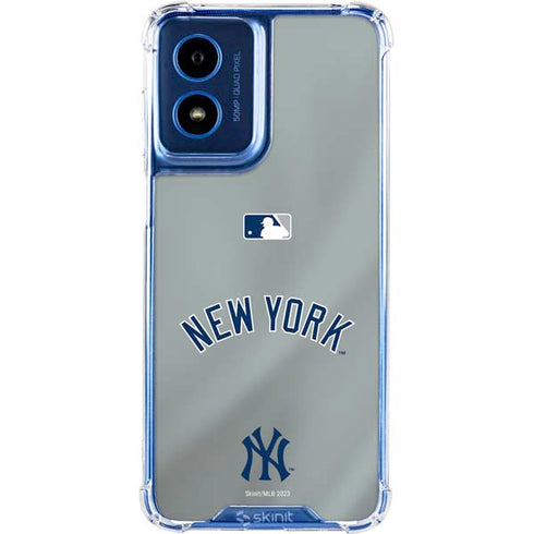 MLB New York Yankees Alternate/Away Jersey Moto G Play 4G (2024) Clear Case